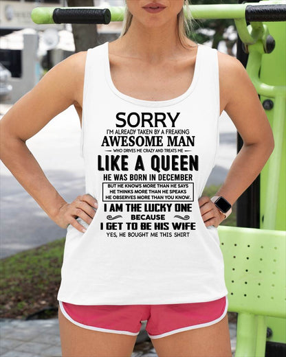 DECEMBER – AN AWESOME MAN WHO DRIVES ME CRAZY AND TREATS ME LIKE A QUEEN – FROM HUSBAND – NINA12 (SKU26T-01286-12)