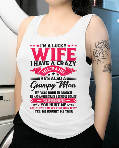 MARCH - TO MY WIFE - I'M A LUCKY WIFE - GIFT FROM HUSBAND - NINA03 (SKU10-136-03)