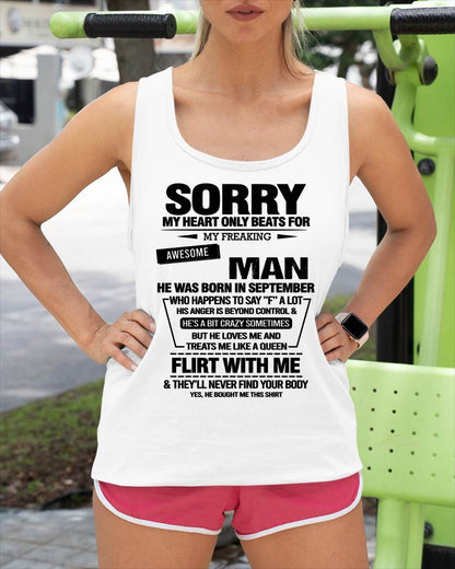 SEPTEMBER - SORRY MY HEART ONLY BEATS FOR MY FREAKING AWESOME MAN - FROM HUSBAND - NINA09 (SKU26T-01-34-09)