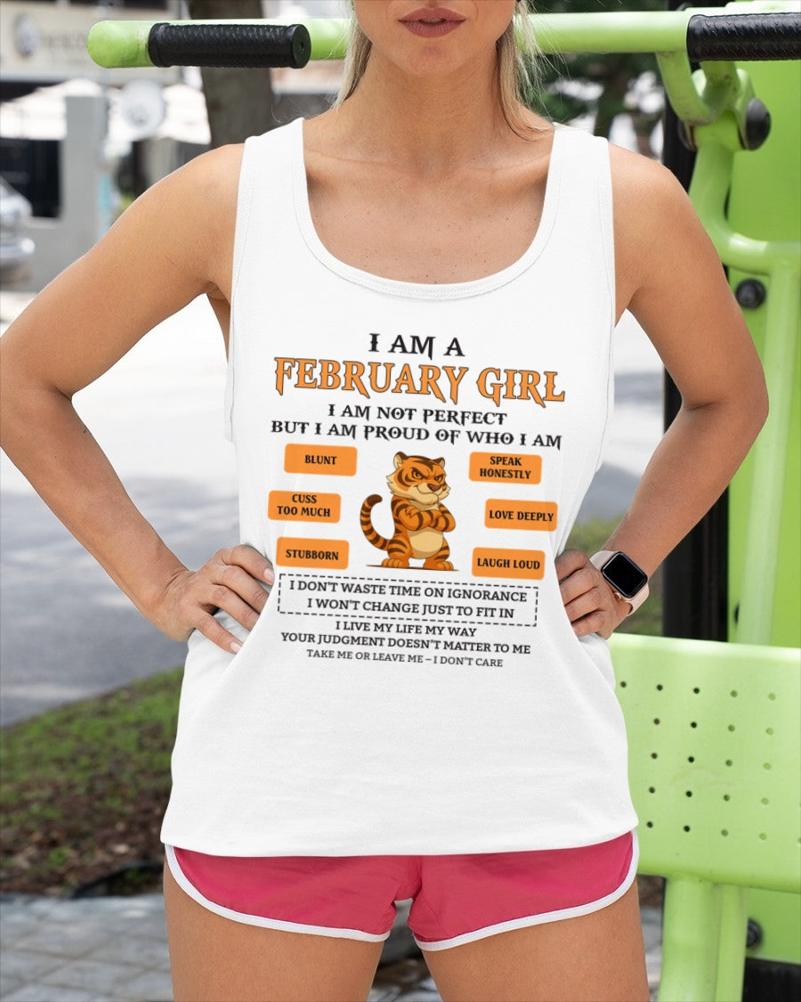 "I AM A FEBRUARY GIRL" - Birthday Gift For February Girls - FMA NINA02 (SKU26T-01-62-02)