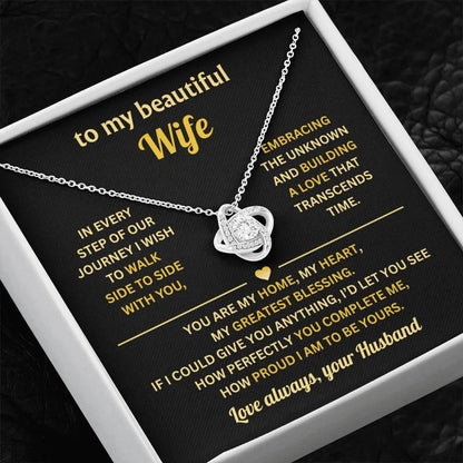 TO MY WIFE FROM HUSBAND - Premium Love Knot Necklace
