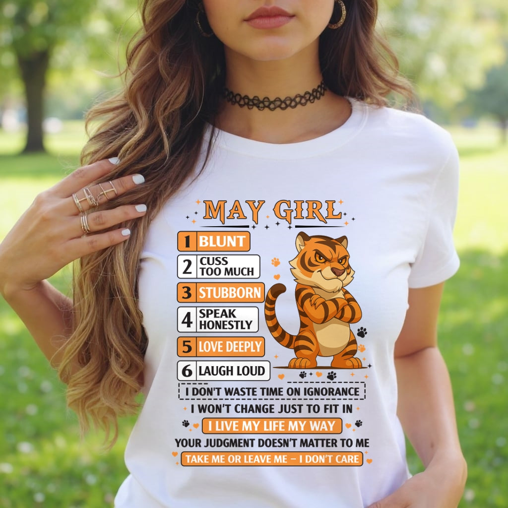 "I AM A MAY GIRL" - Birthday Gift For May Girls - FMA NINA05 (SKU2602-219-05)