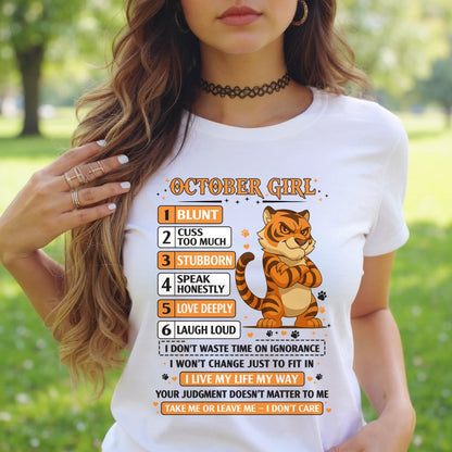 "I AM A OCTOBER GIRL" - Birthday Gift For October Girls - FMA NINA10 (SKU2602-219-10)