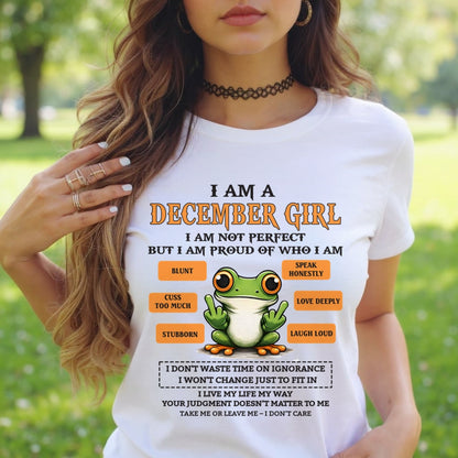 "I AM A DECEMBER GIRL" - Birthday Gift For December Girls - FMA NINA12 (SKU2602-189-12)