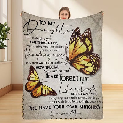 BLANKET FOR DAUGHTER FROM MOM – COMFORT & WARMTH GIFT Sherpa Fleece Blanket