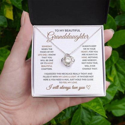 TO MY GRANDDAUGHTER FROM GRANDPA - Premium Love Knot Necklace