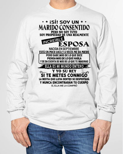 SEPTIEMBRE - ¡SÍ! SOY UN MARIDO CONSENTIDO - Regalo especial para tu novio o esposo - NINA09