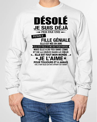 JUIN - DÉSOLÉ, JE SUIS DÉJÀ PRIS PAR UNE FILLE VRAIMENT GÉNIALE – DE LA PART DE MA FEMME - FR06/NINA06 (SKU2606-42-06)