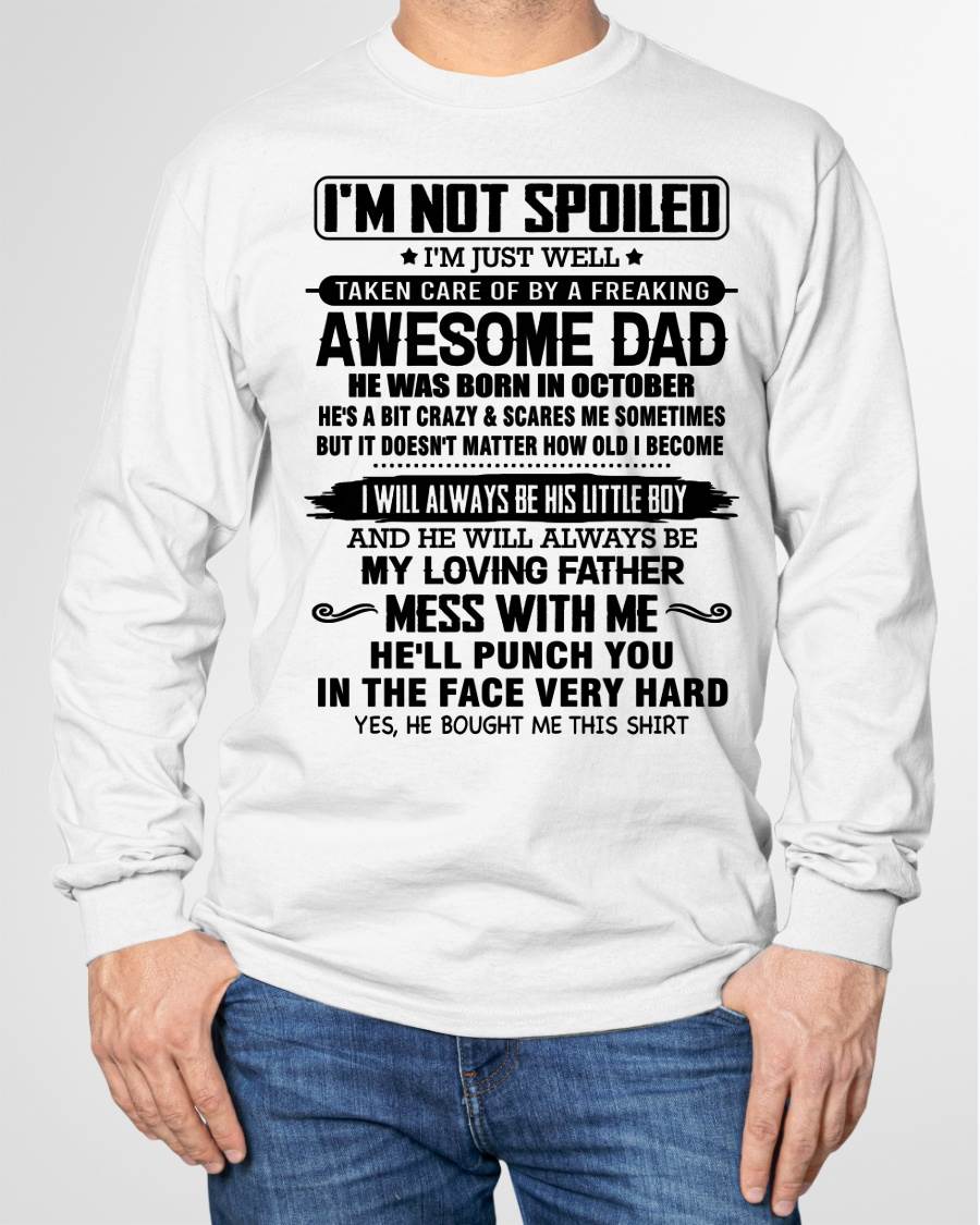 OCTOBER – I WILL ALWAYS BE HIS LITTLE BOY AND HE WILL ALWAYS BE MY LOVING FATHER – FROM DAD – NINA10 (SKU26T-01236-10)
