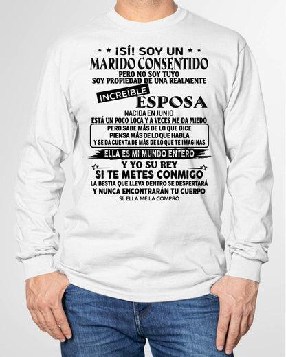 JUNIO - ¡SÍ! SOY UN MARIDO CONSENTIDO - Regalo especial para tu novio o esposo - NINA06