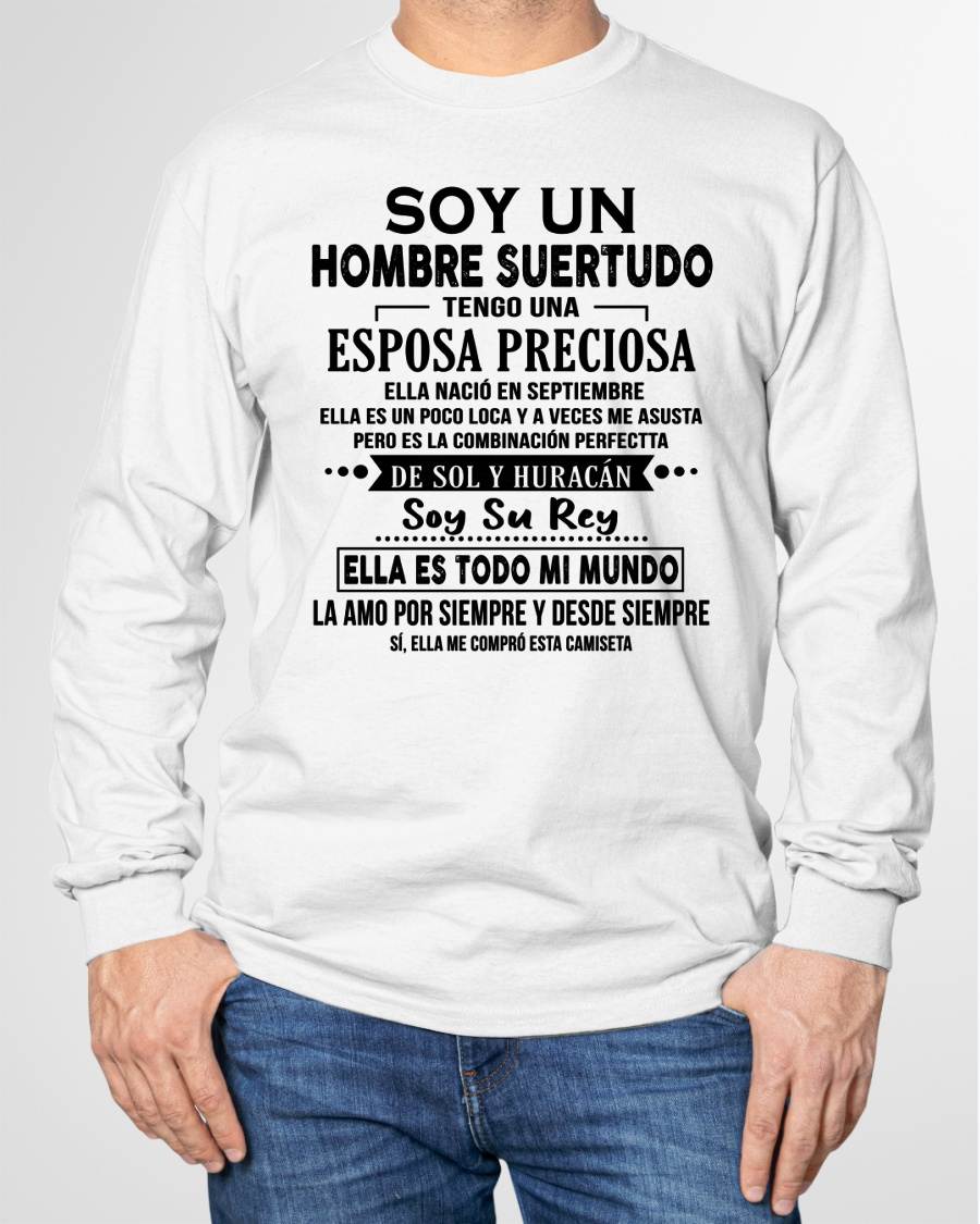 OCTUBRE - SOY UN HOMBRE SUERTUDO TENGO UNA ESPOSA PRECIOSA - Regalo especial para tu novio o esposo - NINA10