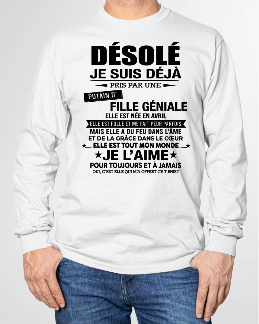 AVRIL - DÉSOLÉ, JE SUIS DÉJÀ PRIS PAR UNE FILLE VRAIMENT GÉNIALE – DE LA PART DE MA FEMME - FR04/NINA04 (SKU2606-42-04)