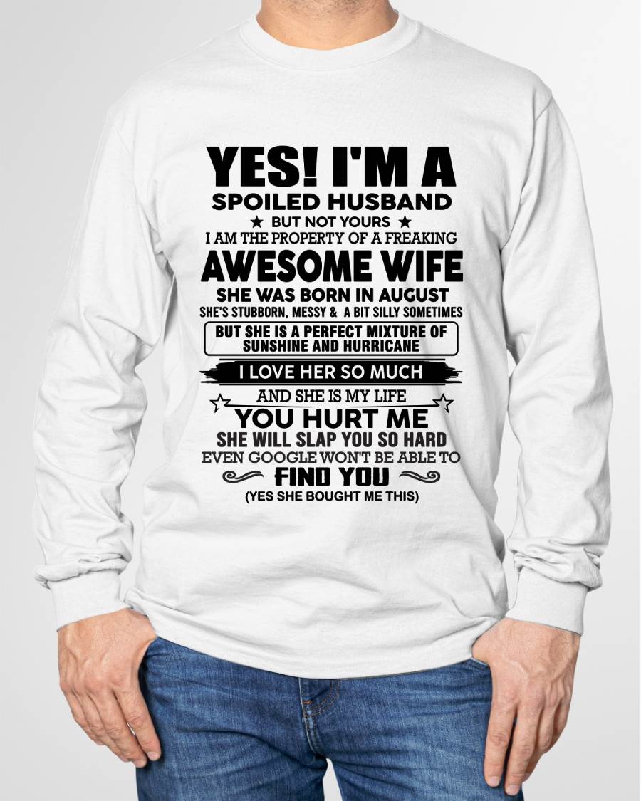 AUGUST - I'M A SPOILED HUSBAND BUT NOT YOURS - FROM WIFE - NINA08 (SKU12-283-08)