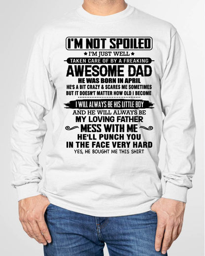 APRIL – I WILL ALWAYS BE HIS LITTLE BOY AND HE WILL ALWAYS BE MY LOVING FATHER – FROM DAD – NINA04 (SKU26T-01236-04)