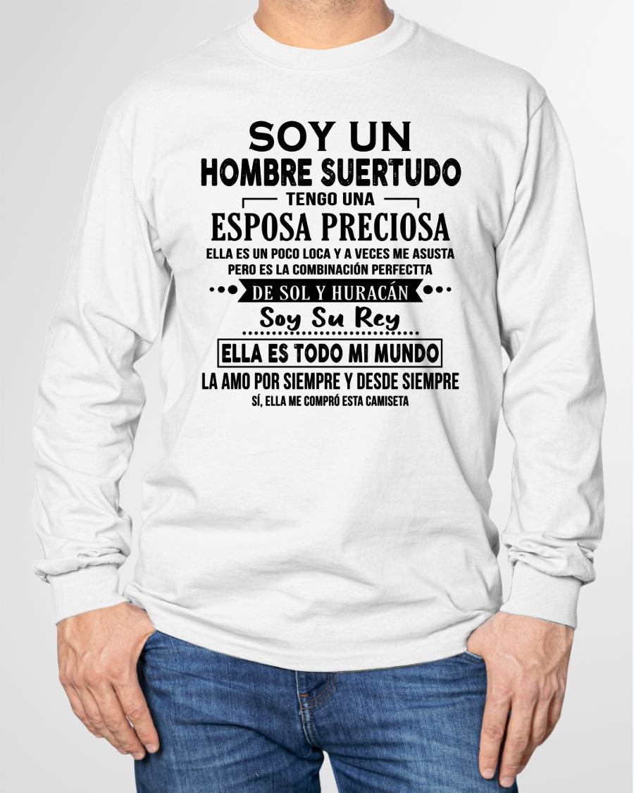 SOY UN HOMBRE SUERTUDO TENGO UNA ESPOSA PRECIOSA - Regalo especial para tu novio o esposo - NINA00