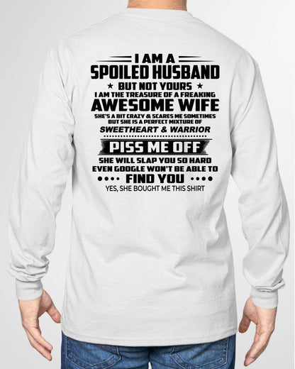 I AM THE TREASURE OF A FREAKING AWESOME WIFE - FROM WIFE - NINA00 (SKU2604-308-00)
