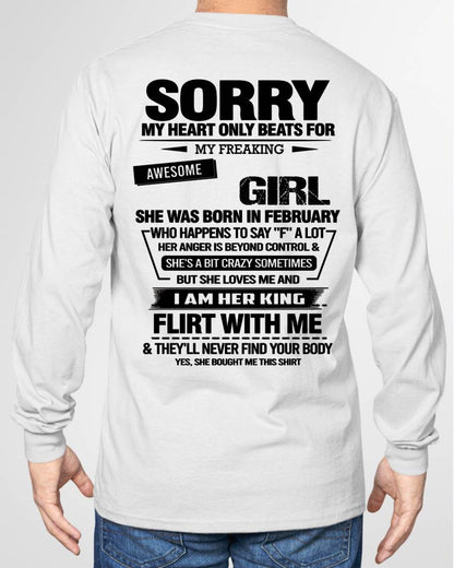 FEBRUARY - SORRY MY HEART ONLY BEATS FOR MY FREAKING AWESOME GIRL - FROM WIFE - NINA02 (SKU26T-01-59-02)