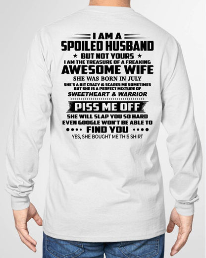 JULY - I AM THE TREASURE OF A FREAKING AWESOME WIFE - FROM WIFE - NINA07 (SKU2604-308-07)