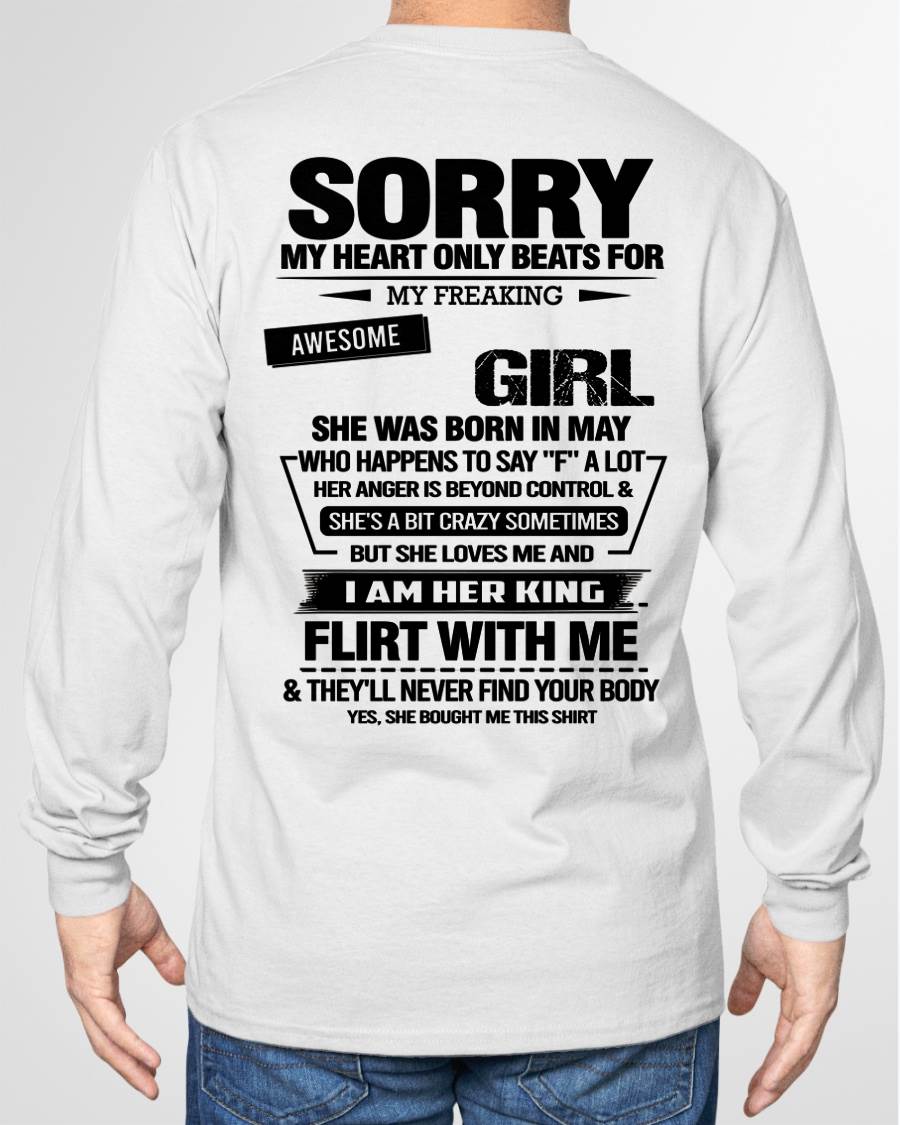 MAY - SORRY MY HEART ONLY BEATS FOR MY FREAKING AWESOME GIRL - FROM WIFE - NINA05 (SKU26T-01-59-05)
