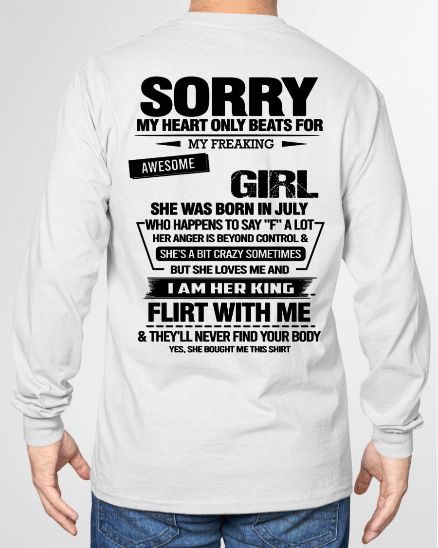 JULY - SORRY MY HEART ONLY BEATS FOR MY FREAKING AWESOME GIRL - FROM WIFE - NINA07 (SKU26T-01-59-07)