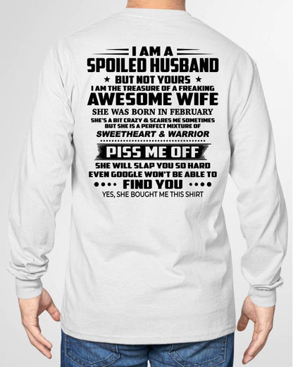 FEBRUARY - I AM THE TREASURE OF A FREAKING AWESOME WIFE - FROM WIFE - NINA02 (SKU2604-308-02)