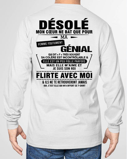 DÉSOLÉ, MON CŒUR NE BAT QUE POUR MA FEMME FOUTUMENT GÉNIALE —  DE SA FEMME - FR00 / NINA00 (SKU26T-01258-00)