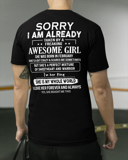 February - Awesome girl - Perfect gift for your boyfriend - (SKU04-86-02) - From Wife NINA02