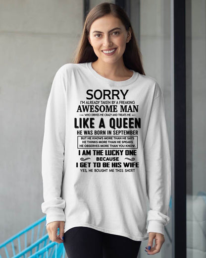 SEPTEMBER – AN AWESOME MAN WHO DRIVES ME CRAZY AND TREATS ME LIKE A QUEEN – FROM HUSBAND – NINA09 (SKU26T-01286-09)