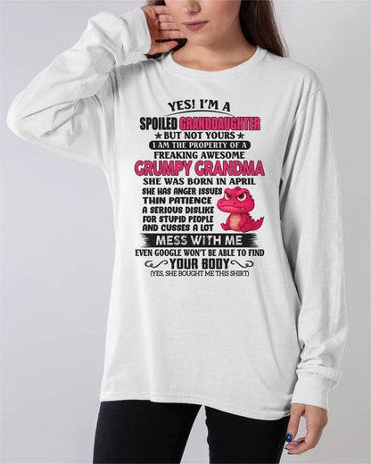 APRIL - YES, I'M A SPOILED GRANDDAUGHTER - GIFT FROM GRANDMA - NINA04 (SKU09-96-04)