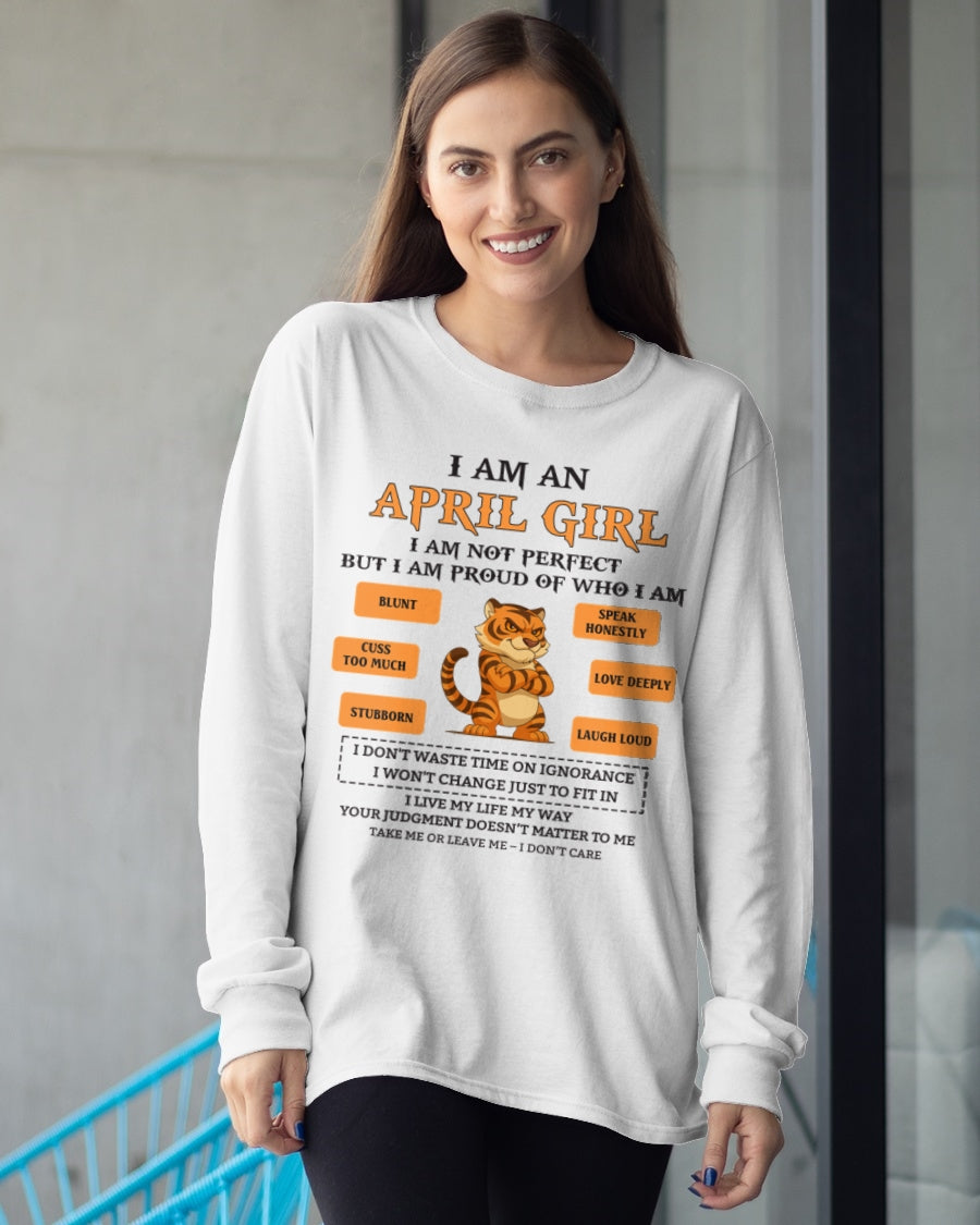 "I AM A APRIL GIRL" - Birthday Gift For April Girls - FMA NINA04 (SKU26T-01-62-04)