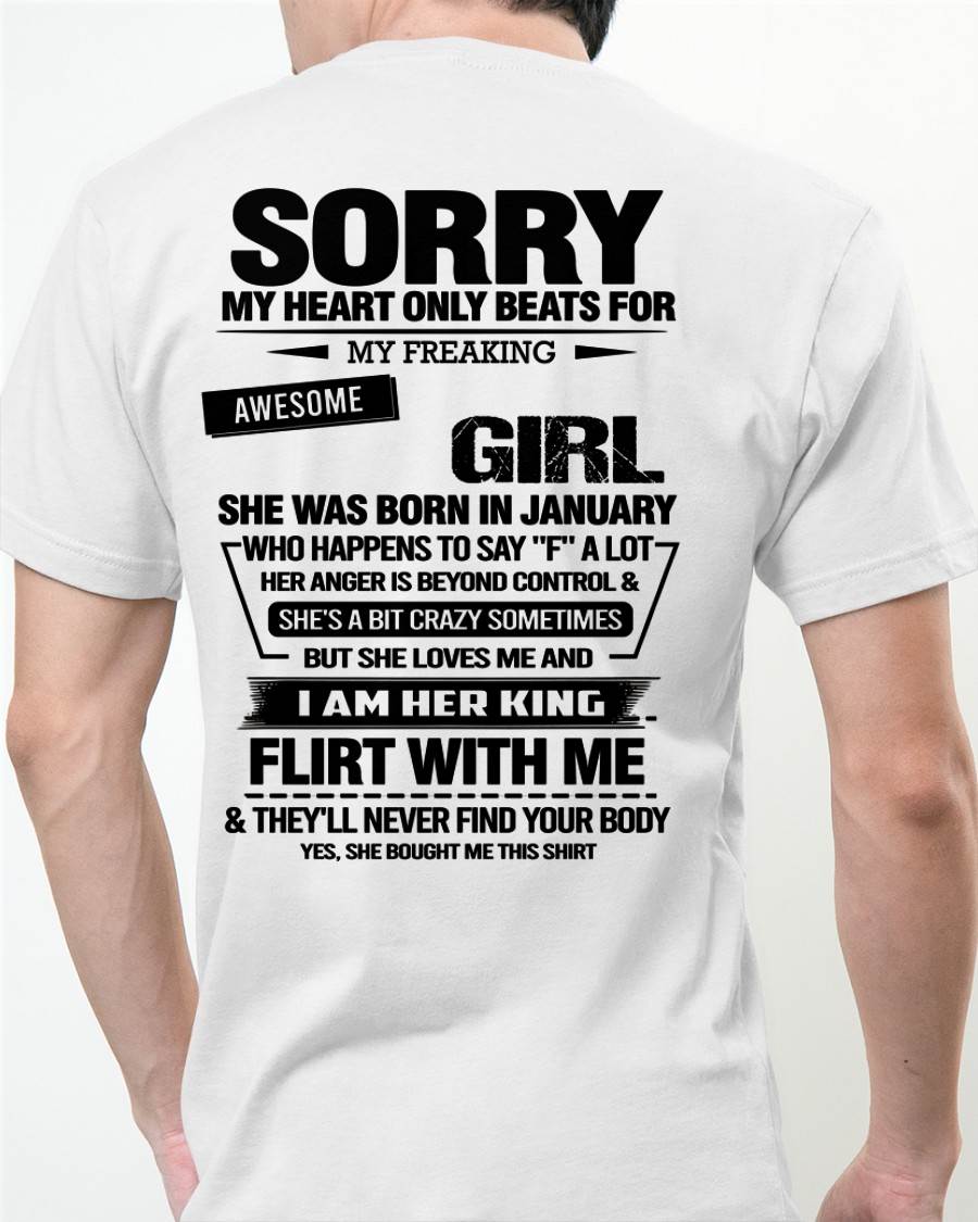 JANUARY - SORRY MY HEART ONLY BEATS FOR MY FREAKING AWESOME GIRL - FROM WIFE - NINA01 (SKU26T-01-59-01)
