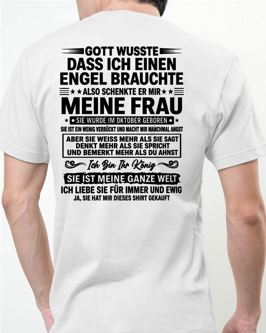 OKTOBER - Ich Bin Ihr König SIE IST MEINE GANZE WELT - Das perfekte Geschenk für deinen Freund - GER/NINA10 (SKU2606-256-10)