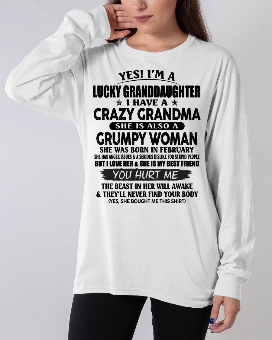 FEBRUARY - LUCKY GRANDDAUGHTER OF CRAZY GRANDMA - PERFECT GIFT FROM GRANDMA - NINA02 (SKU12-146-02)