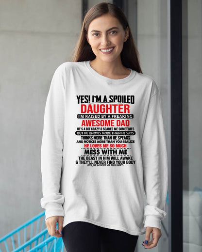 I'M RAISED BY A FREAKING AWESOME DAD - Gift for Daughter From Dad - NINA00 (SKU2610-134-00)