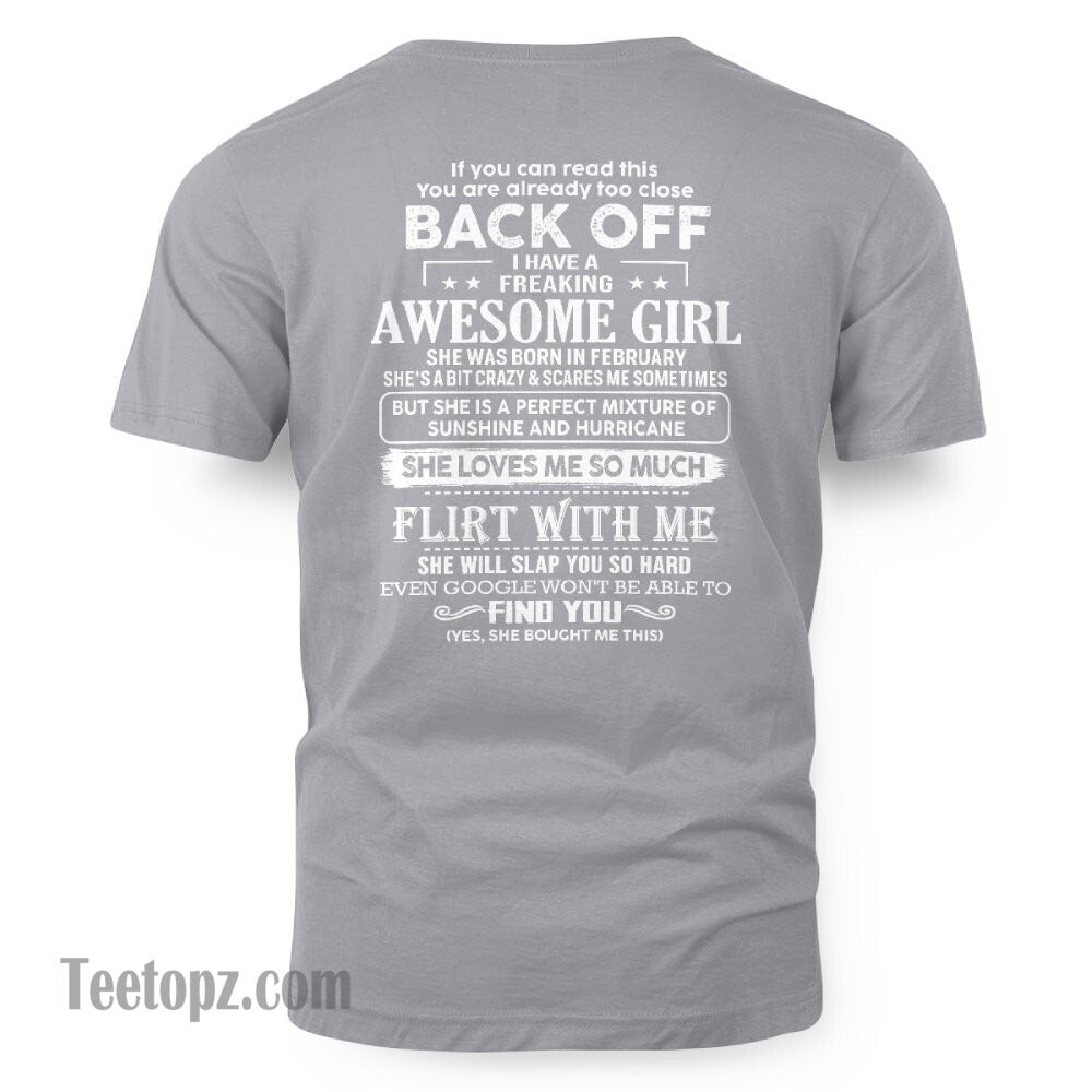 February – Awesome Girlfriend Born In February – Special gift for your Boyfriend – From Wife NINA02 (SKU06-17-02)