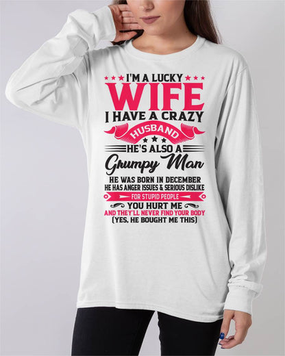 DECEMBER - TO MY WIFE - I'M A LUCKY WIFE - GIFT FROM HUSBAND - NINA12 (SKU10-136-12)