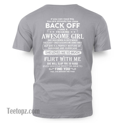 December – Awesome Girlfriend Born In December – Special gift for your Boyfriend – From Wife NINA12 (SKU06-17-12)