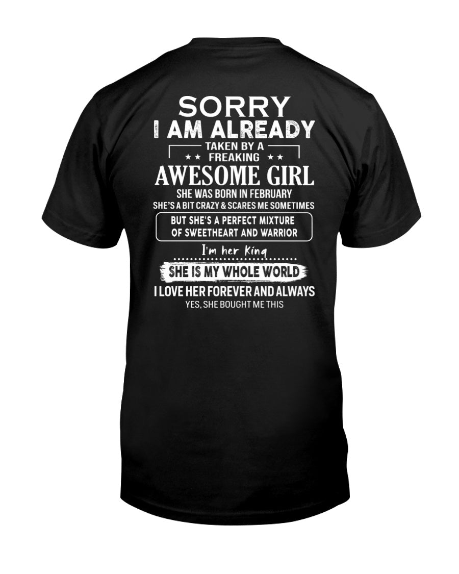 February - Awesome girl - Perfect gift for your boyfriend - (SKU04-86-02) - From Wife NINA02