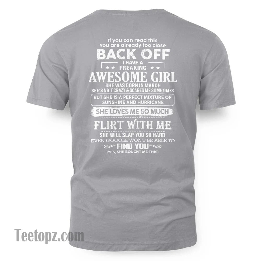 March – Awesome Girlfriend Born In March – Special gift for your Boyfriend – From Wife NINA03 (SKU06-17-03)