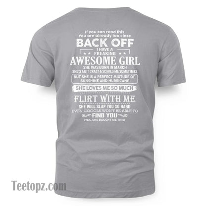 March – Awesome Girlfriend Born In March – Special gift for your Boyfriend – From Wife NINA03 (SKU06-17-03)