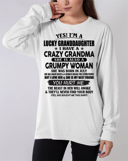 JULY - LUCKY GRANDDAUGHTER OF CRAZY GRANDMA - PERFECT GIFT FROM GRANDMA - NINA07 (SKU12-146-07)