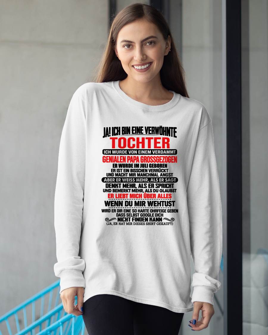JULI - JAH, ICH BIN EINE VERWÖHNTE TOCHTER – Geschenk für die Tochter vom Papa – NINA07 (SKU2610-282-07)