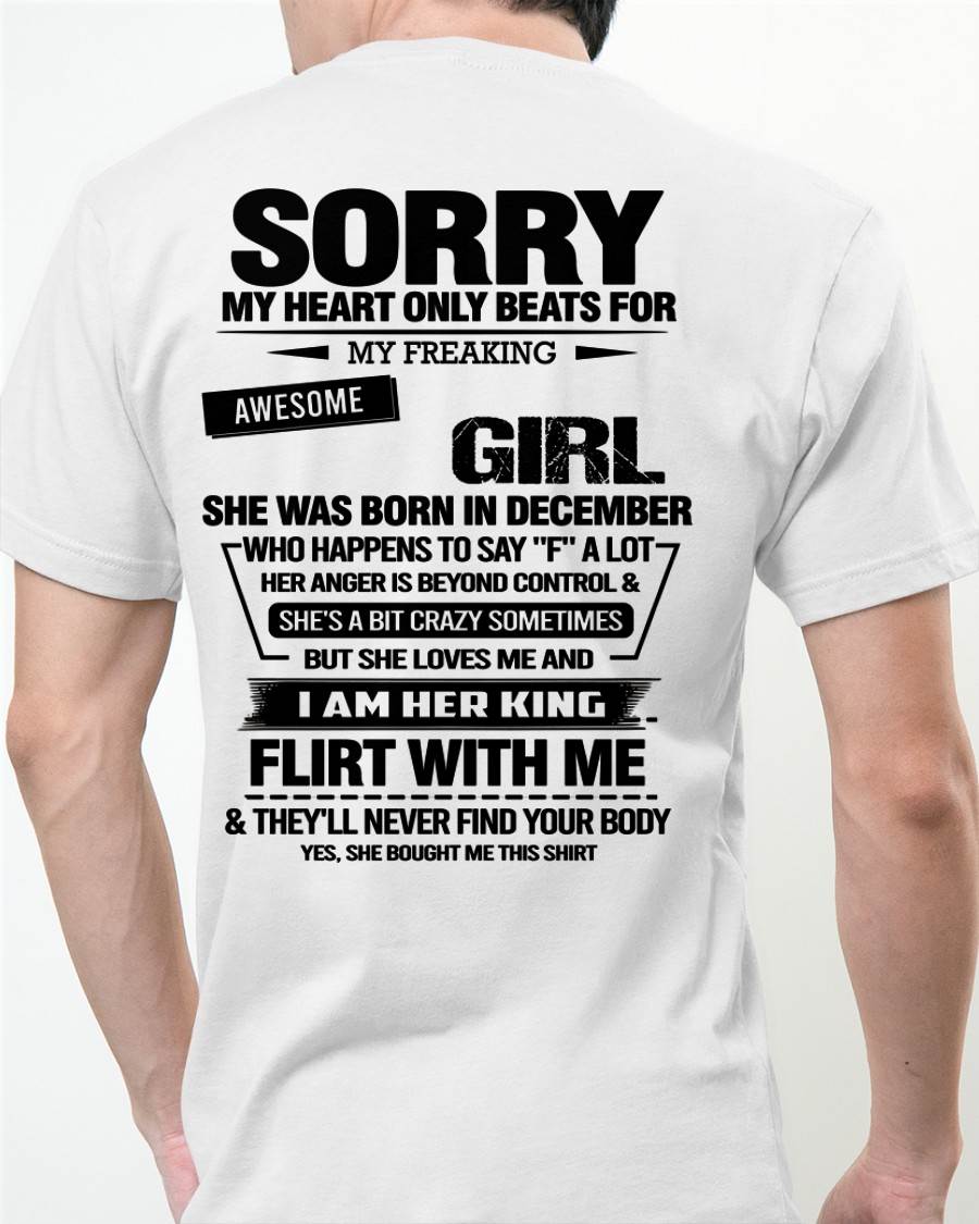 DECEMBER - SORRY MY HEART ONLY BEATS FOR MY FREAKING AWESOME GIRL - FROM WIFE - NINA12 (SKU26T-01-59-12)
