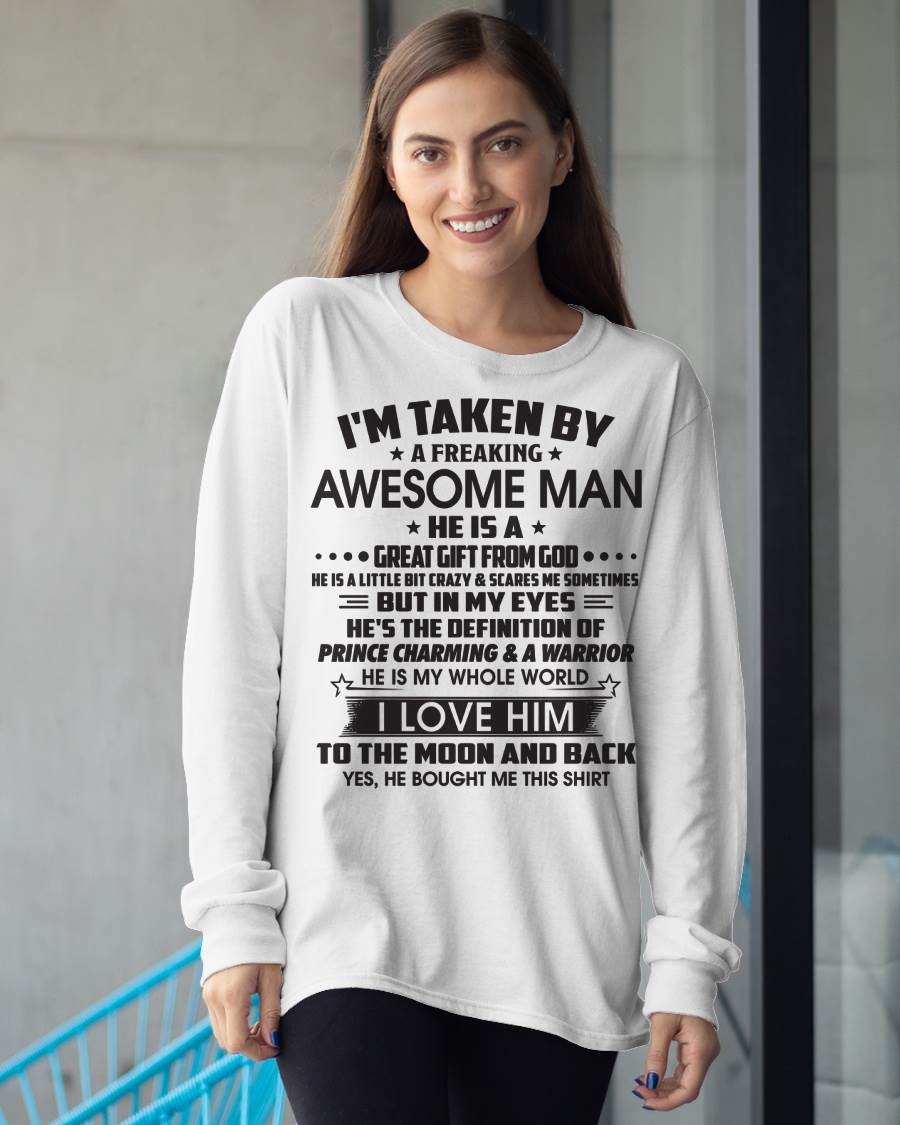 I'M TAKEN BY A FREAKING AWESOME MAN HE IS A GREAT GIFT FROM GOD - FROM HUSBAND - NINA00 (SKU26T-01234-00)