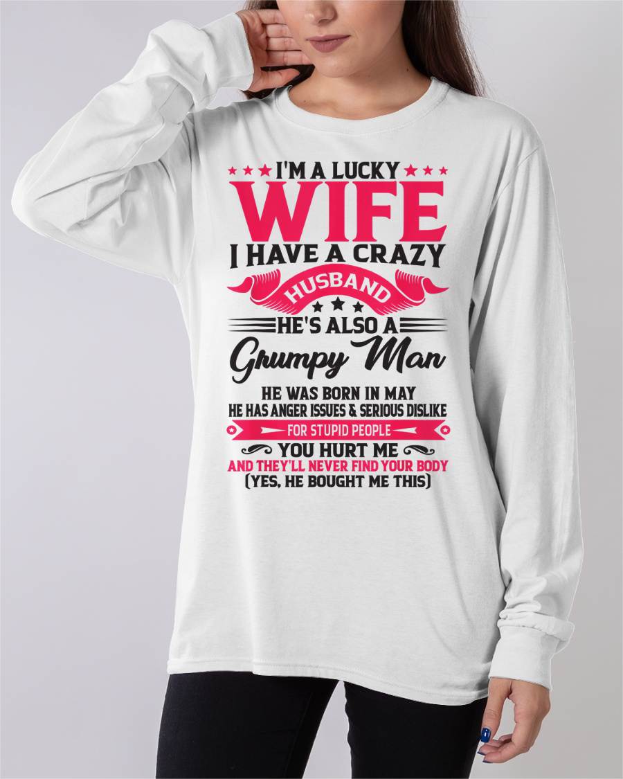 MAY - TO MY WIFE - I'M A LUCKY WIFE - GIFT FROM HUSBAND - NINA05 (SKU10-136-05)
