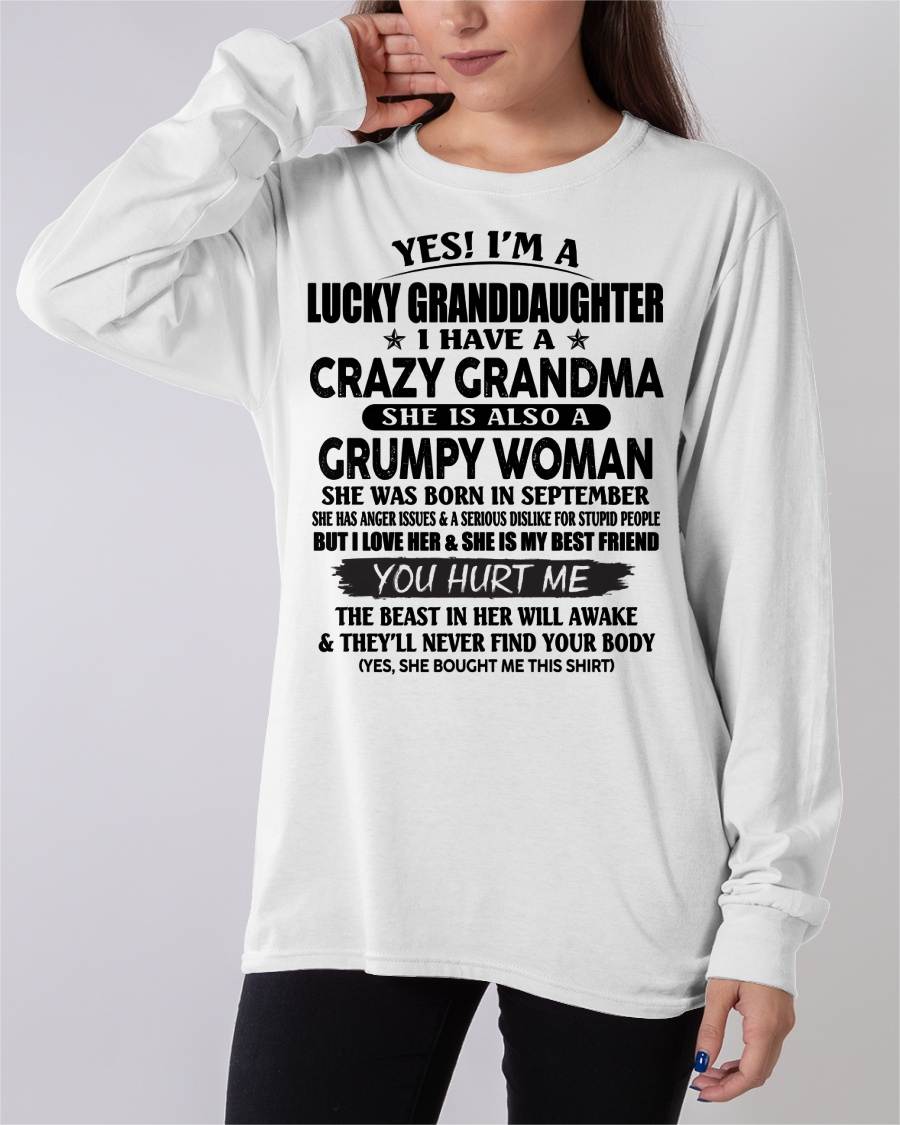 SEPTEMBER - LUCKY GRANDDAUGHTER OF CRAZY GRANDMA - PERFECT GIFT FROM GRANDMA - NINA09 (SKU12-146-09)