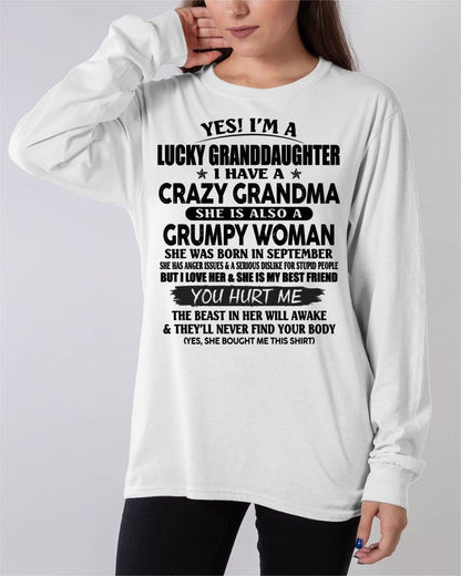 SEPTEMBER - LUCKY GRANDDAUGHTER OF CRAZY GRANDMA - PERFECT GIFT FROM GRANDMA - NINA09 (SKU12-146-09)