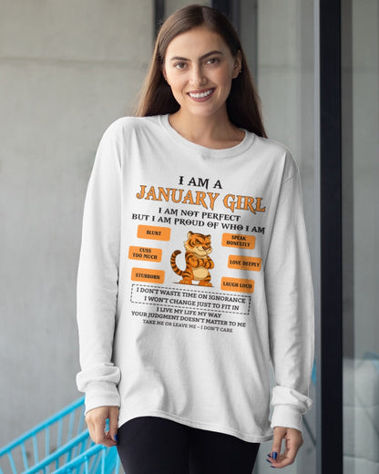 "I AM A JANUARY GIRL" - Birthday Gift For January Girls - FMA NINA01 (SKU26T-01-62-01)