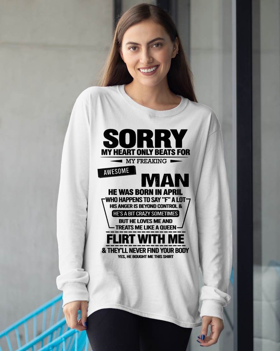 APRIL - SORRY MY HEART ONLY BEATS FOR MY FREAKING AWESOME MAN - FROM HUSBAND - NINA04 (SKU26T-01-34-04)