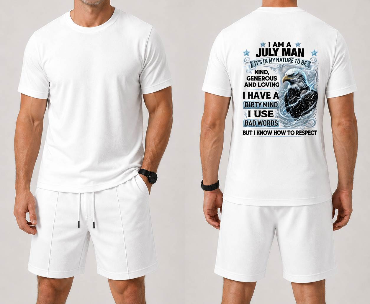 JULY - I AM A MAN KIND, GENEROUS AND LOVING - BIRTHDAY CASUAL SUIT FOR MEN - NINA07 (SKU2607-256-07) | Waffle casual suit A09-739